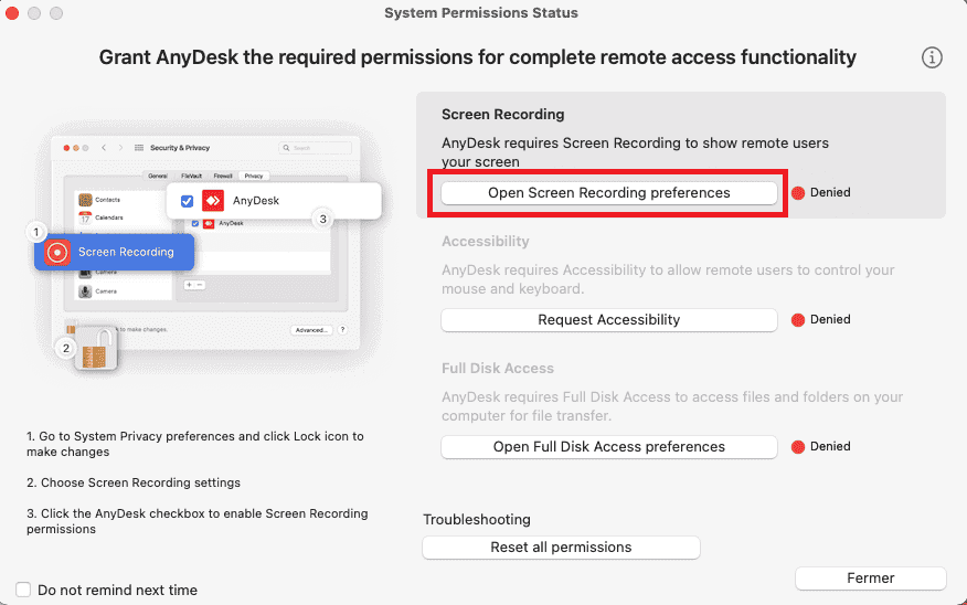 Acces Application Anydesk Macos