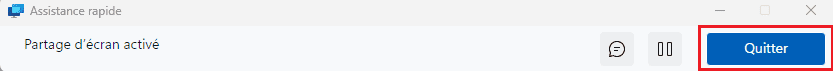 Quitter le partage d'écran