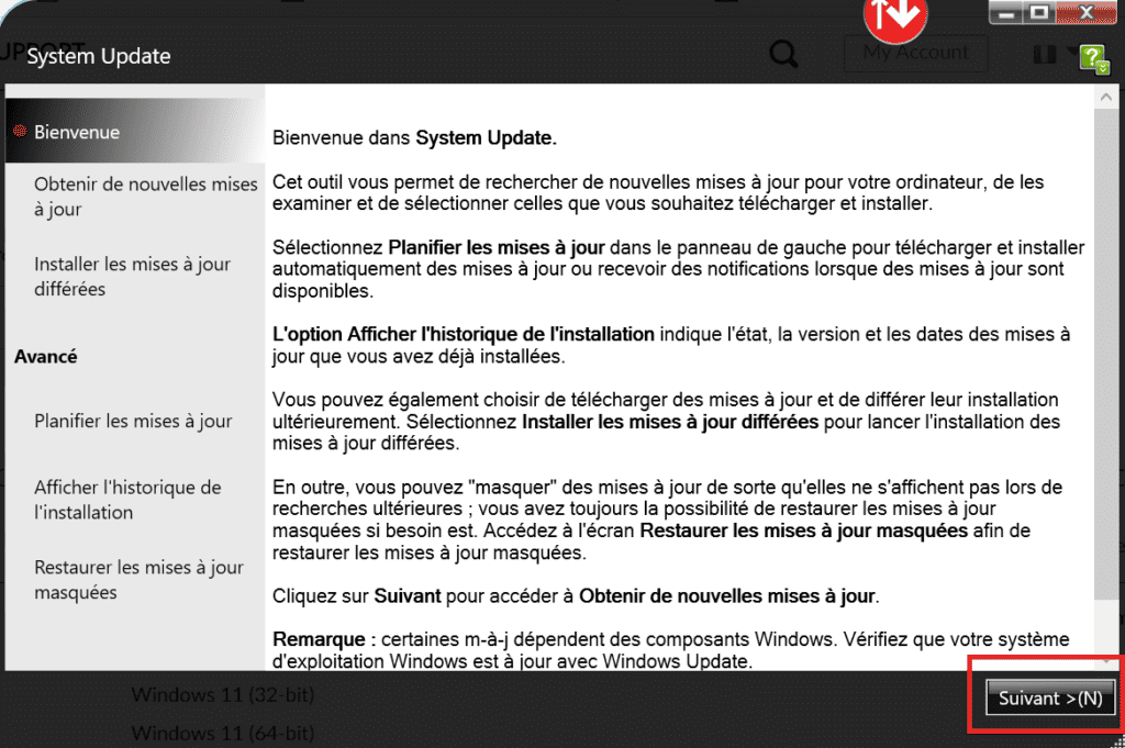 Bienvenue Dans Systeme Update