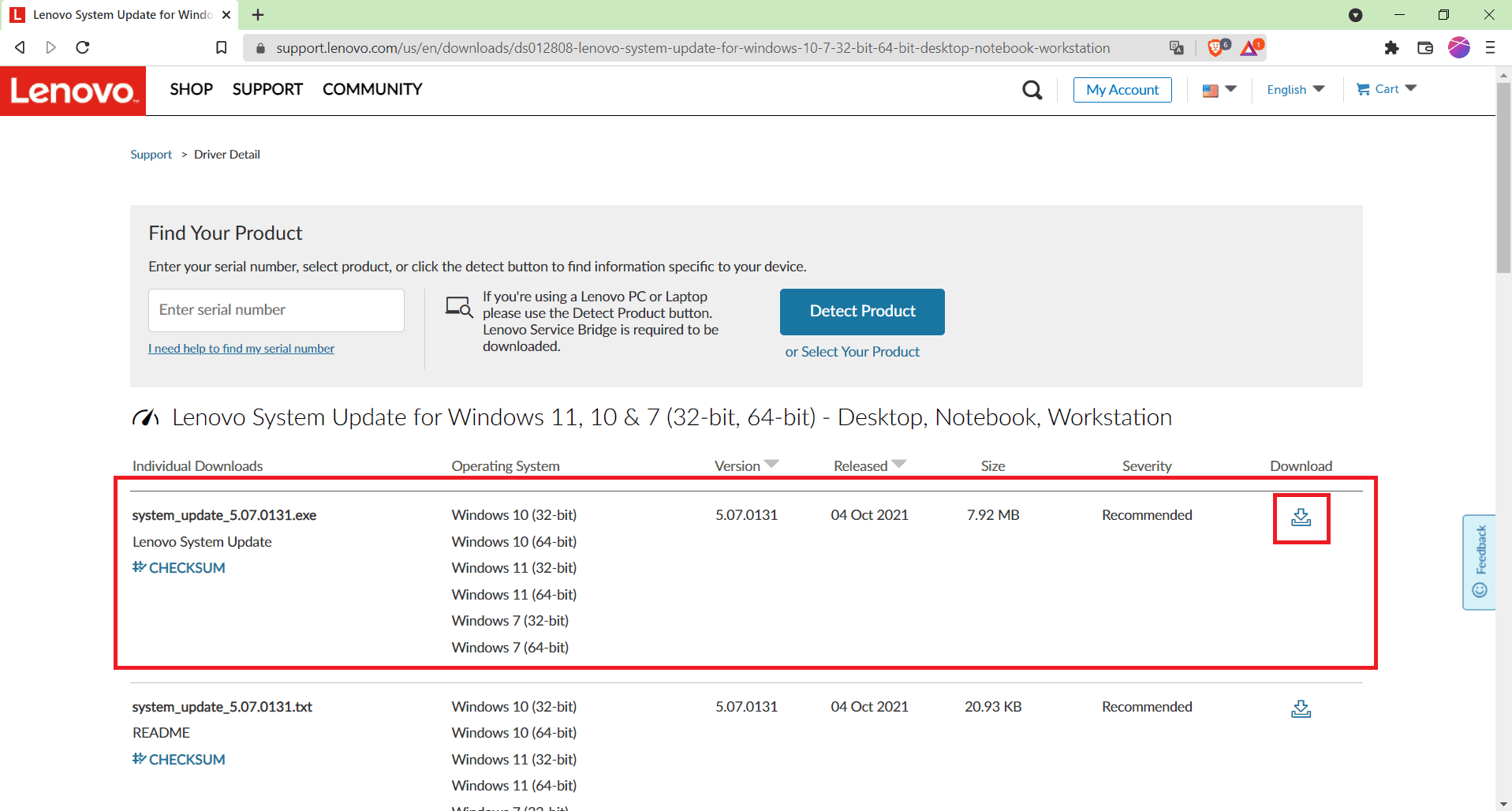 Telecharger Lenovo System Update