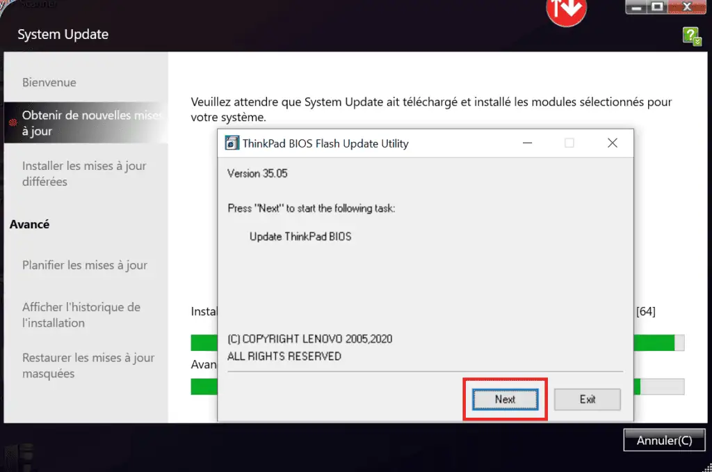 Thinkpad Bios Update Utility Press Next