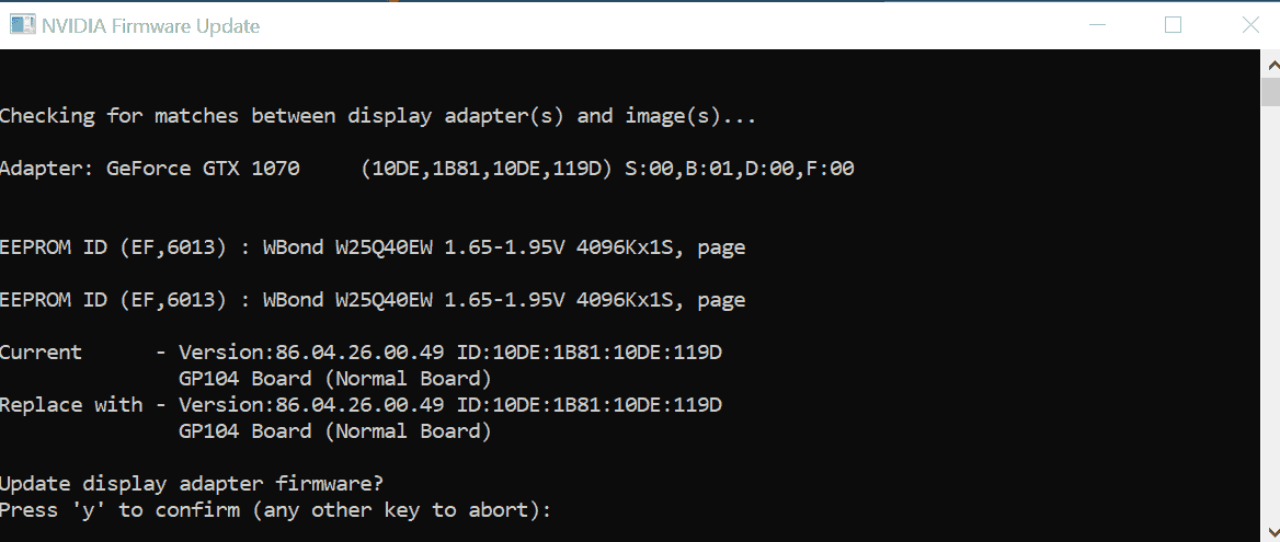 Update Firmware Dispay Nvflash